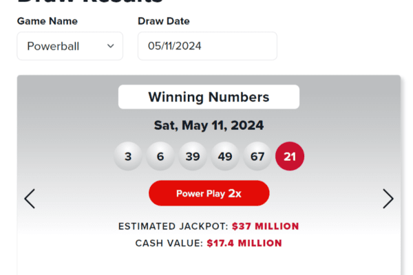Powerball Draw Result